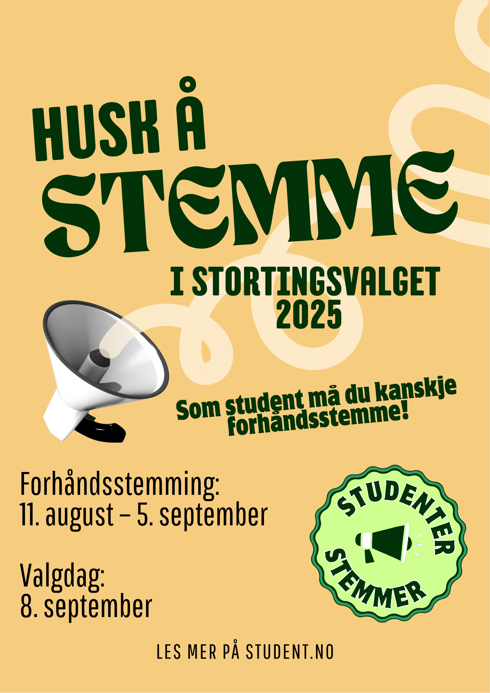 Studenter stemmer plakat