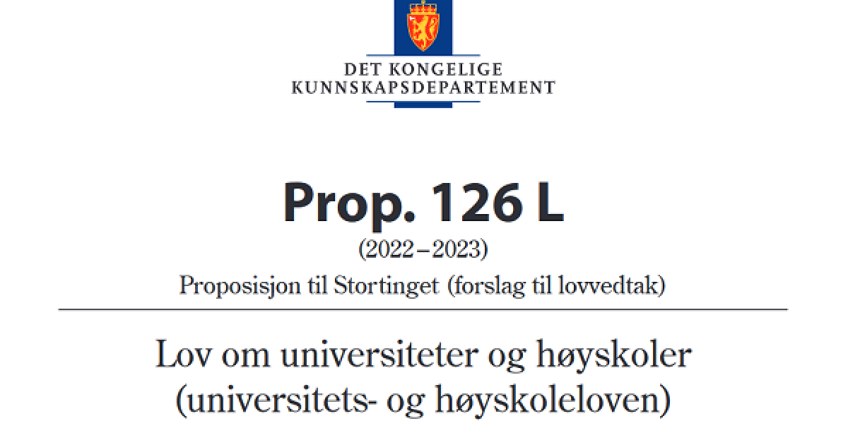 7 viktige endringsforslag i UH-loven
