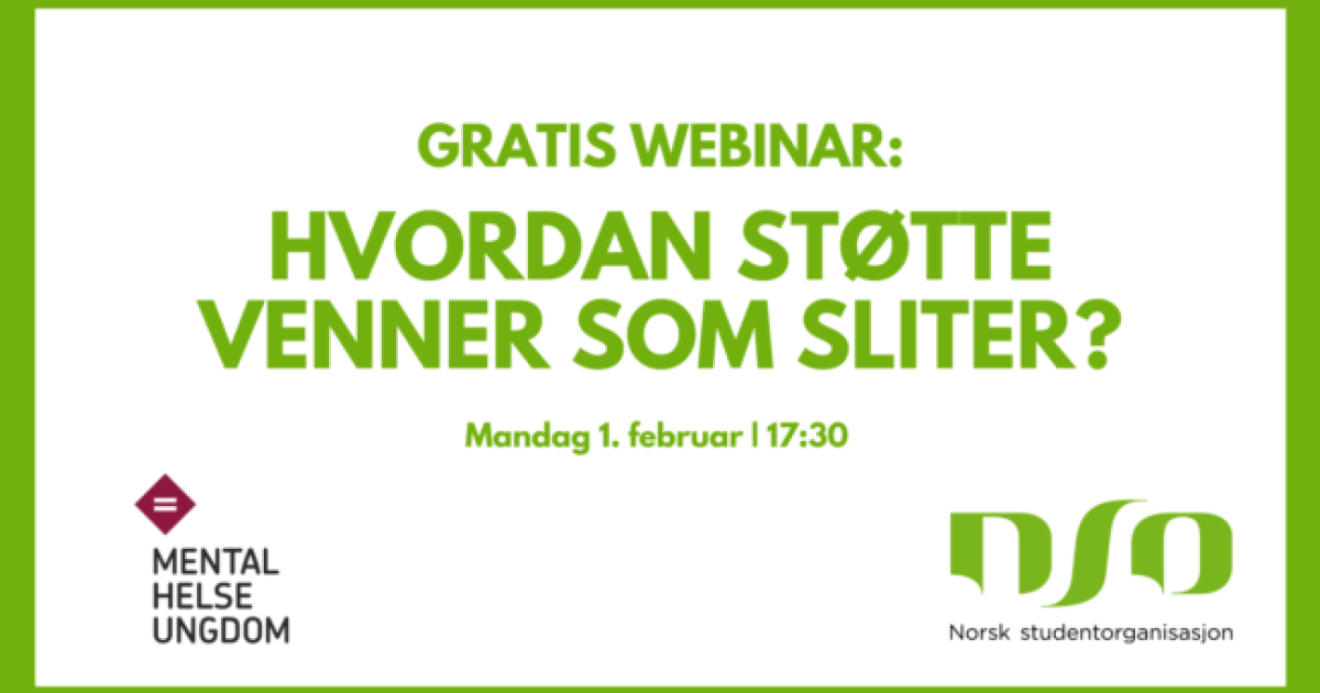 Hvordan st&oslash;tte venner som sliter?