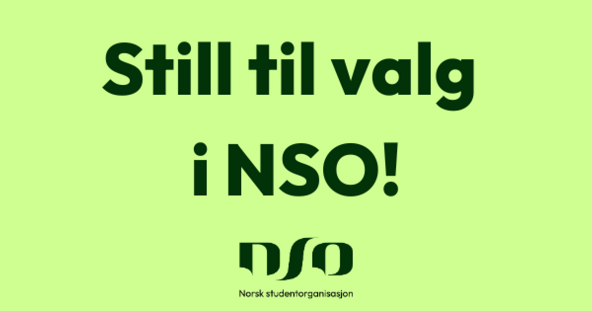 N&aring; er det din mulighet - still til valg!