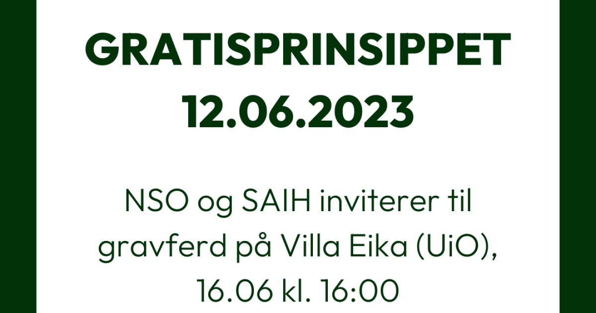 Invitasjon til gravferd for gratisprinsippet