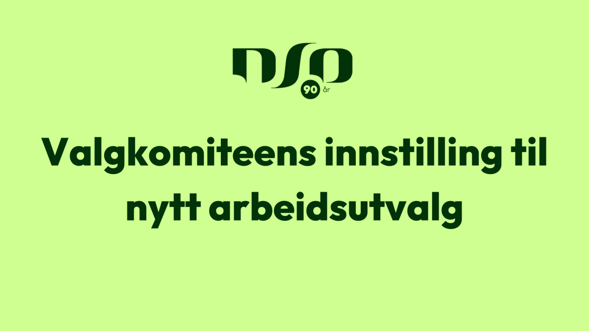 Valgkomiteens innstilling til NSOs arbeidsutvalg 2026/27